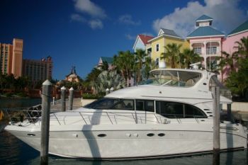 Docked and waiting for Immigration at Atlantis SeaRay 540 - Fort Lauderdale to Nassau, Bahamas