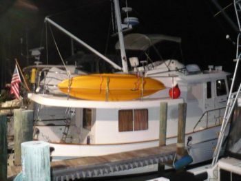 Get ready Gulf of Mexico...here we come! Raring to go just before sunrise. Crossing the Gulf of Mexico in a 39 ft Kadey Krogen Trawler